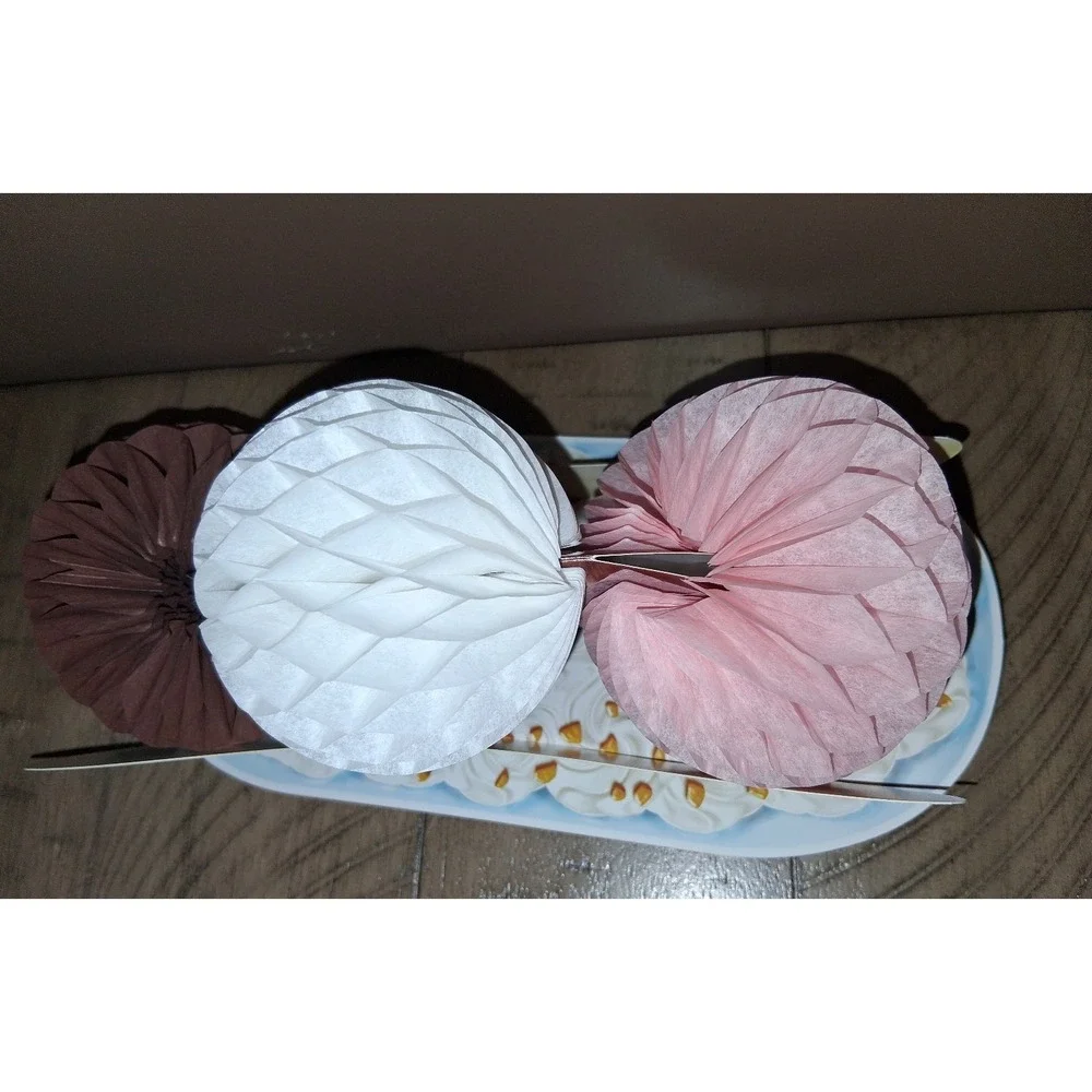 Vintage Beistle Honeycomb Banana Split Centerpiece Ice Cream Soda Shop Party